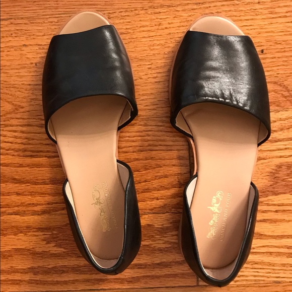 Coach and Four Flat Sandals, Black - Picture 2 of 5